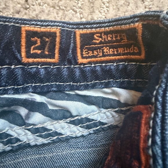 Rock Revival Blue and Orange Women's Shorts - Picture 1 of 4